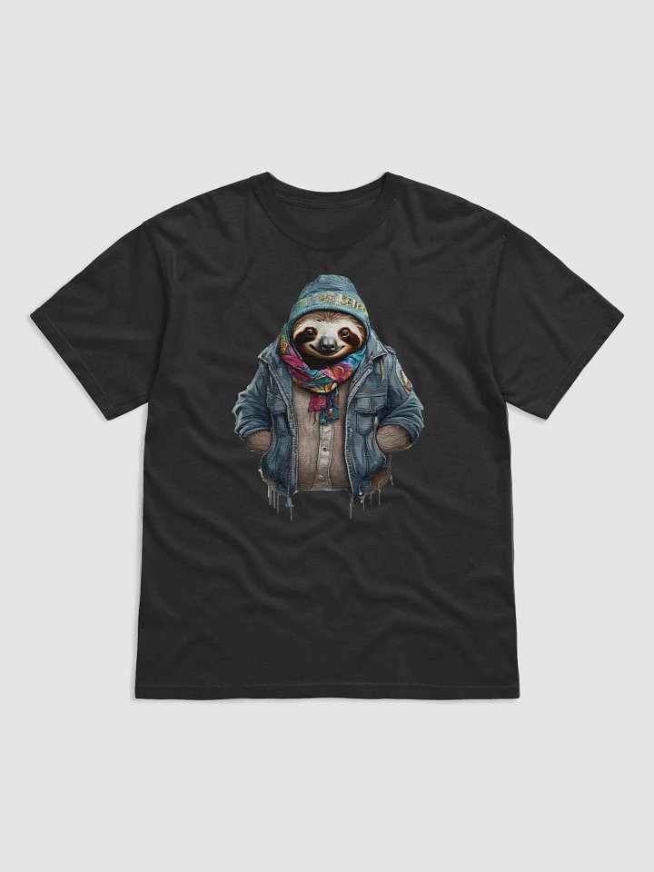 sloth wearing a jackets hat and a scarf product image (1)