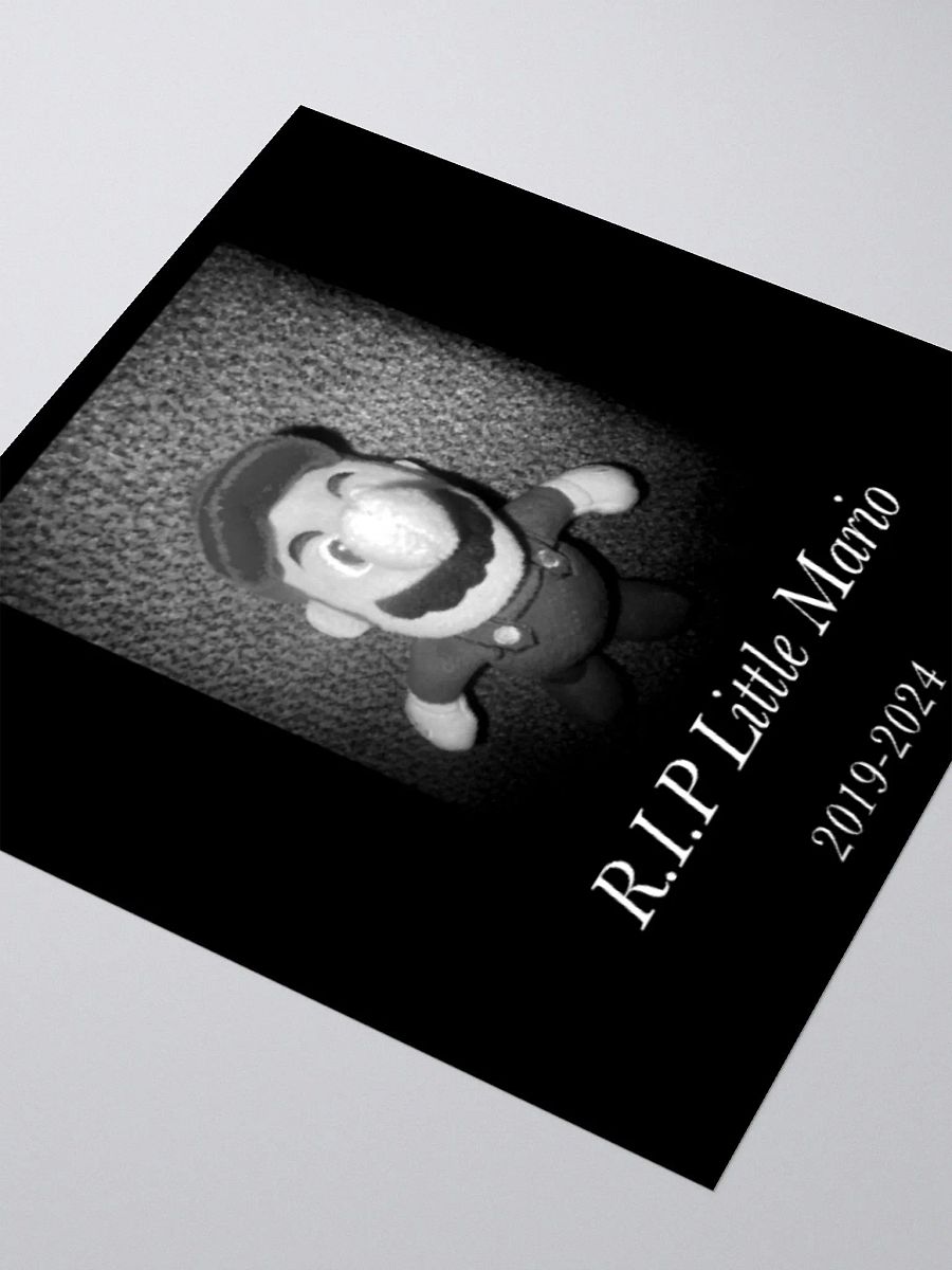 Memorial sticker (rest in peace little mario) product image (3)