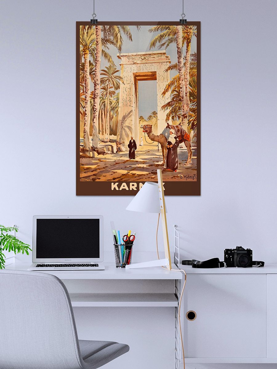 Egypt, Karnak, 1930 — retro vintage travel poster product image (2)