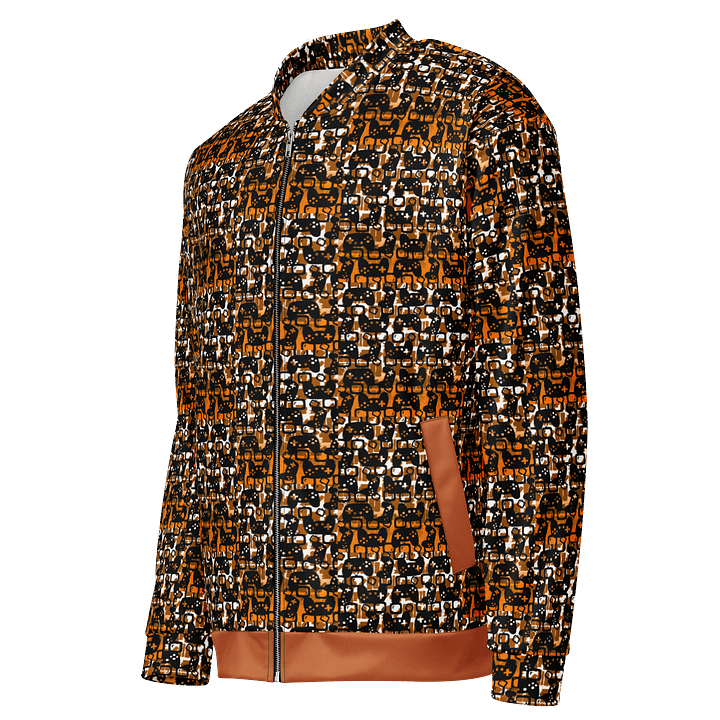 Story Lover Unisex Bomber Jacket (Orange and Black) product image (1)