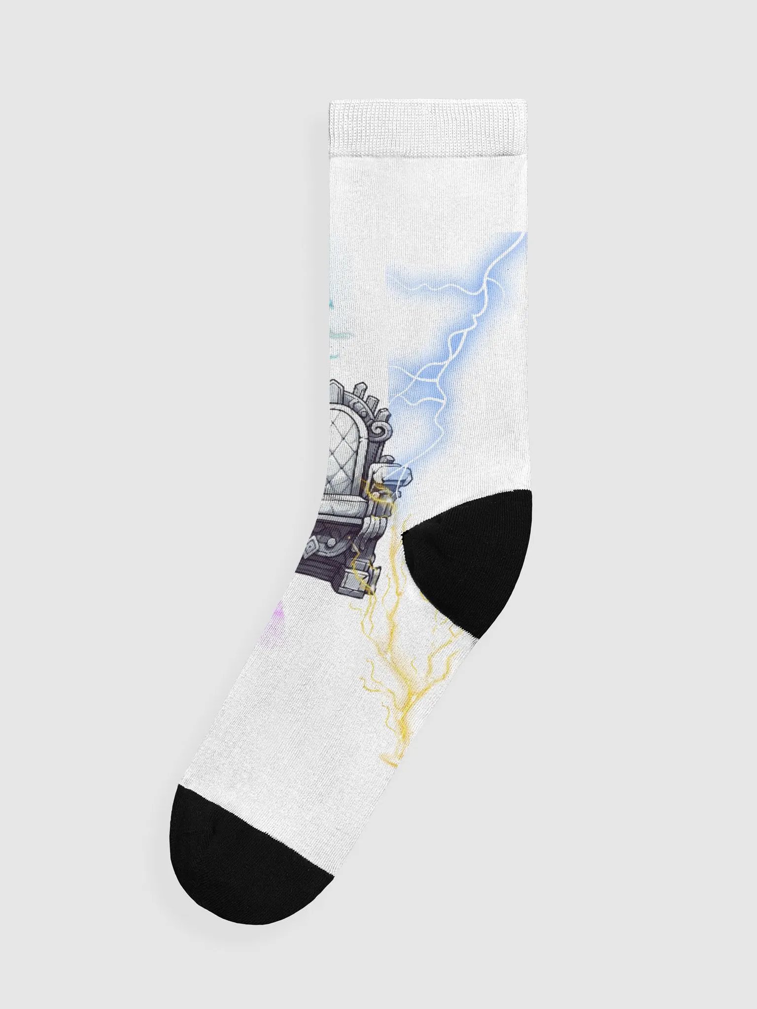 Lighting throne art sock product image (1)