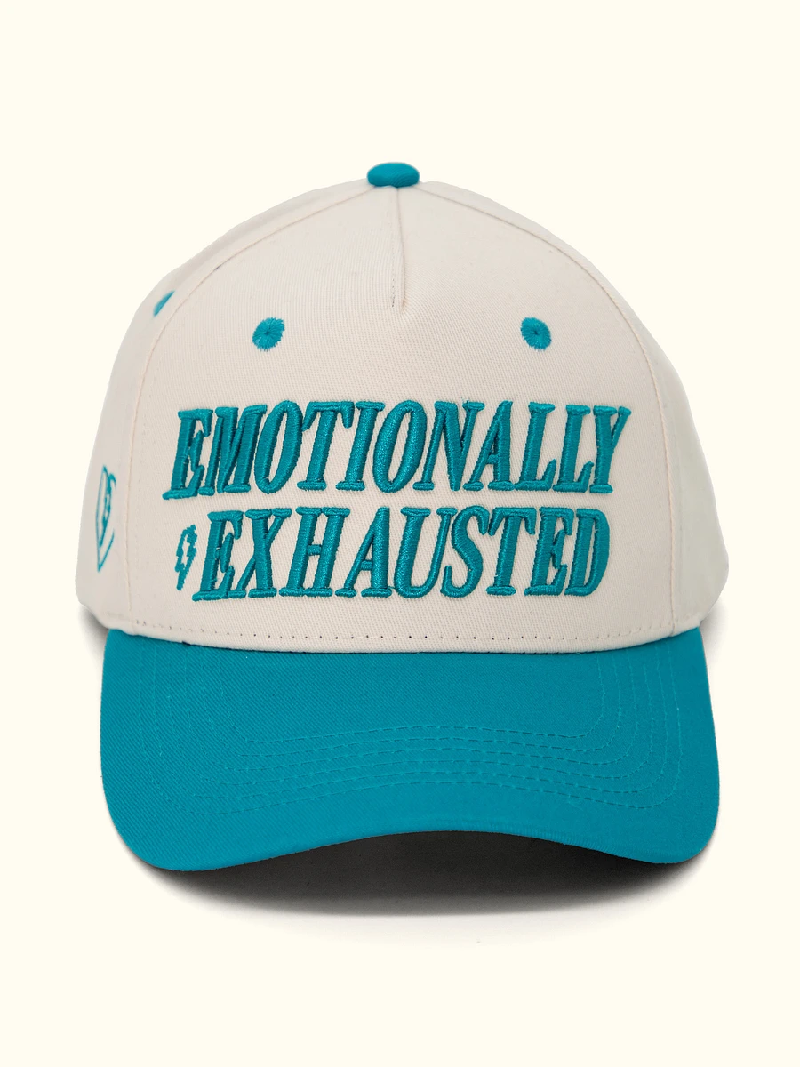 Emotionally Exhausted A-Frame Snapback - Teal product image (1)