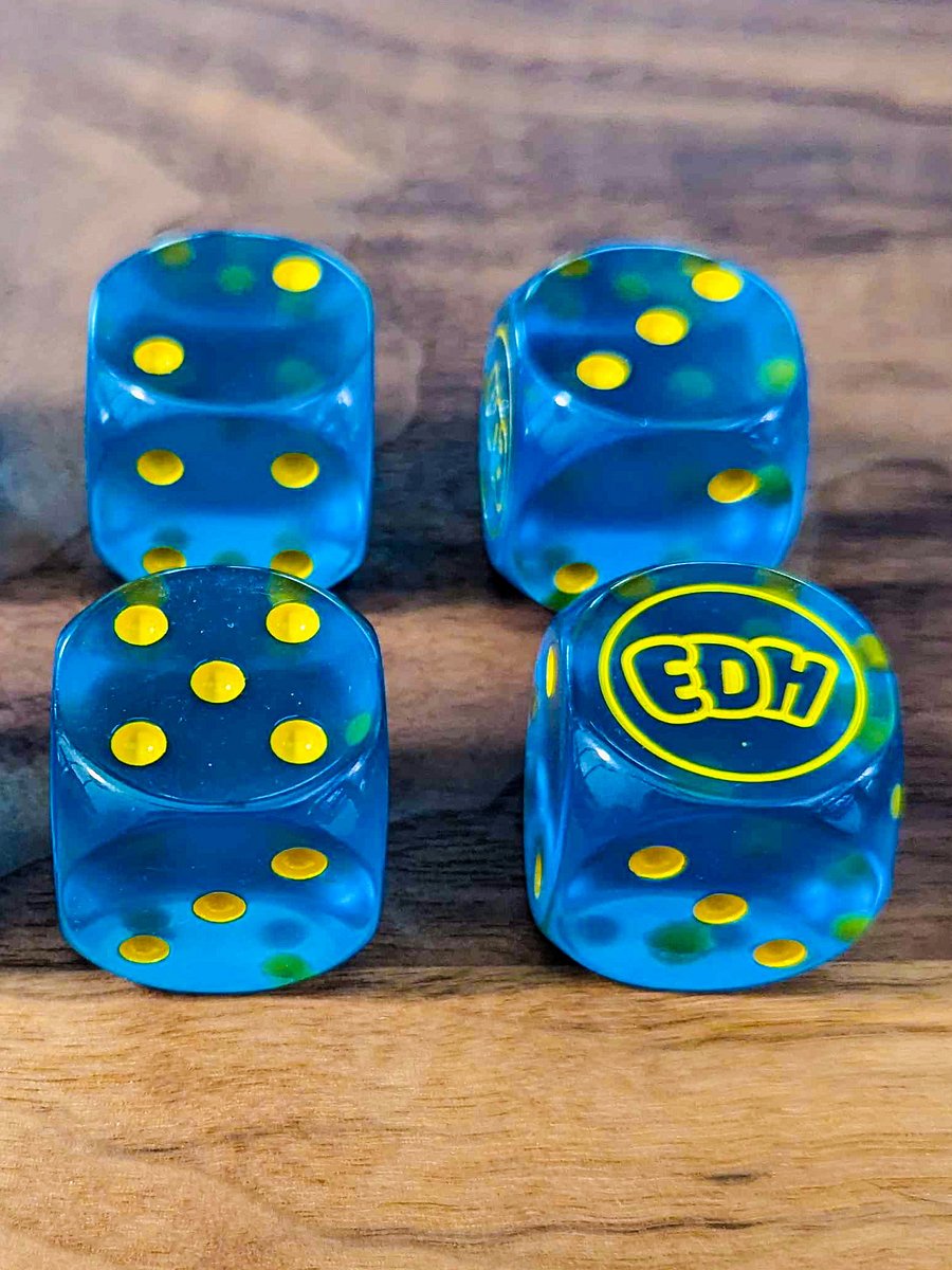 Oversized Translucent Blue Dice Set - 30mm product image (3)