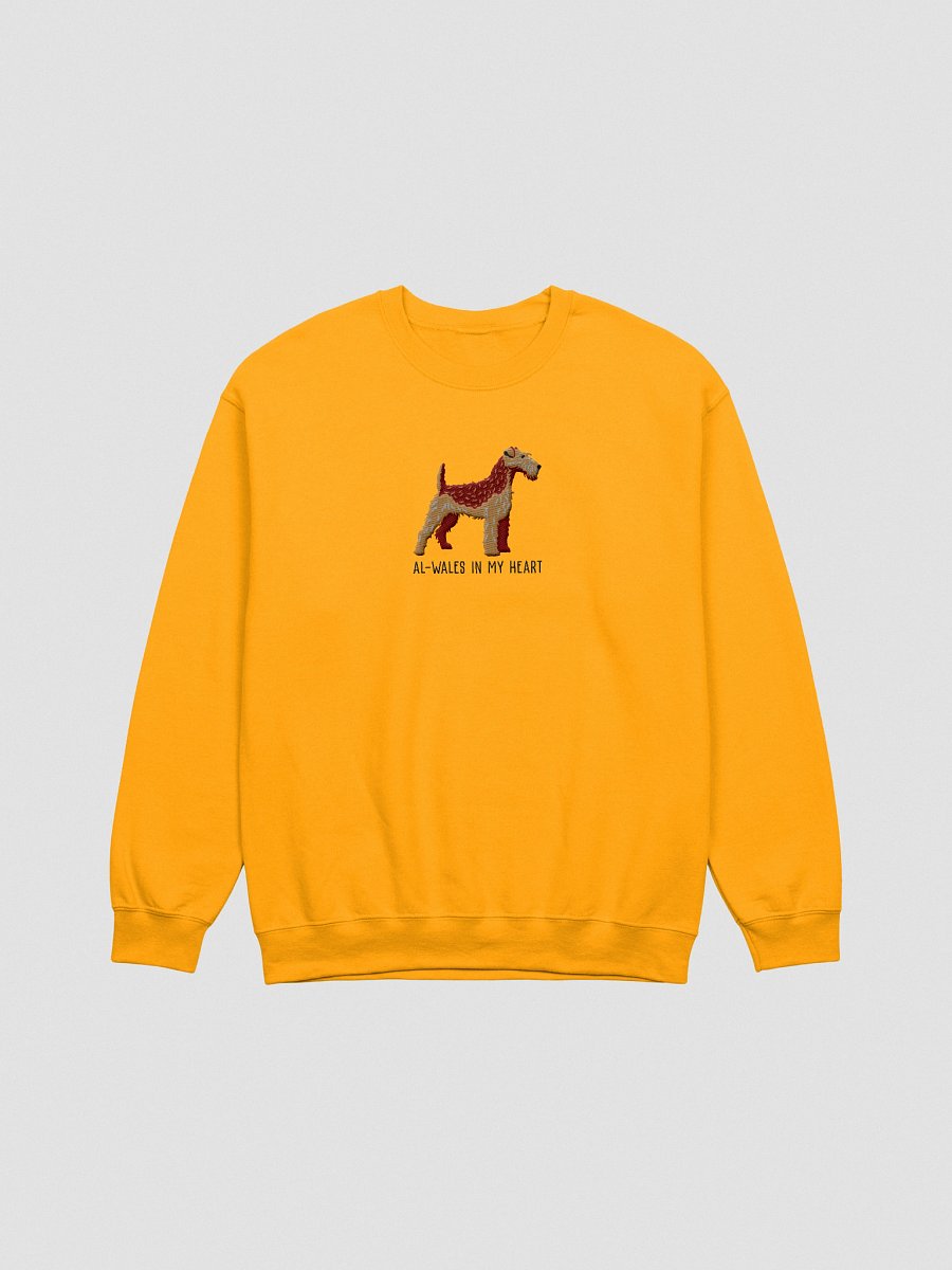 Al-Wales in My Heart Sweatshirt (Embroidered) of a Welsh Terrier(Red & Tan) product image (10)