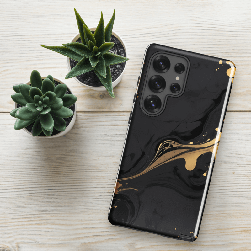 Tough Case for Samsung – Mystic Gold Flow product image (48)