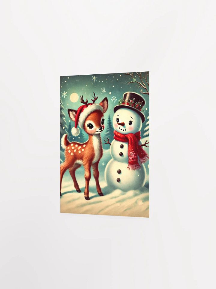 Christmas Deer and Snowman Premium Prints and Posters product image (10)