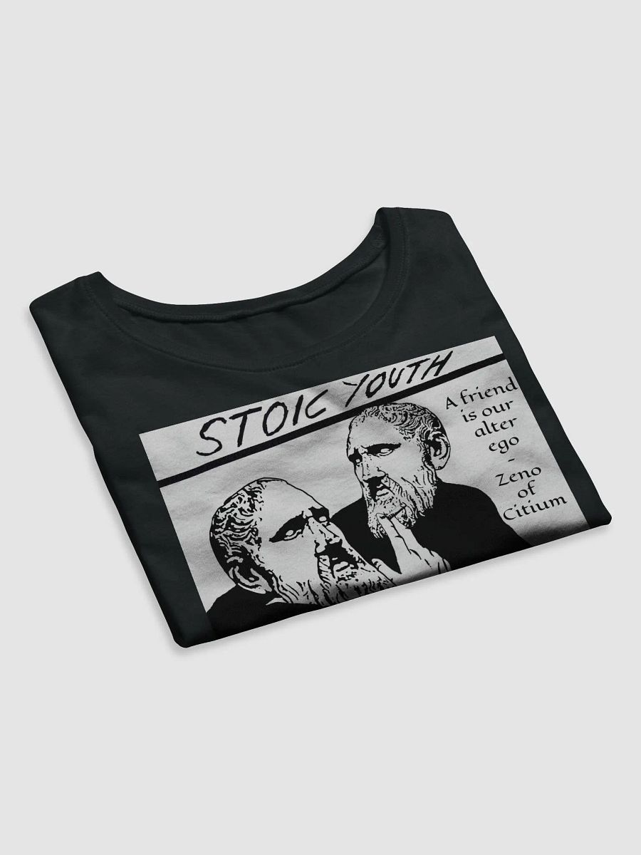 Stoic Youth Zeno of Citium quote Bella+Canvas Women's Crop Baby Tee product image (7)