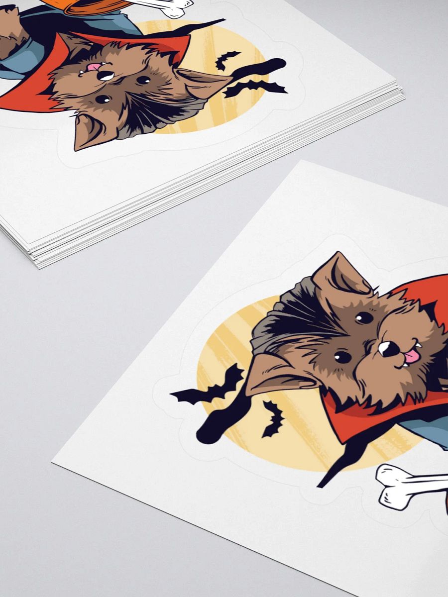 Morkie Dog Vampire Halloween Funny Sticker product image (4)
