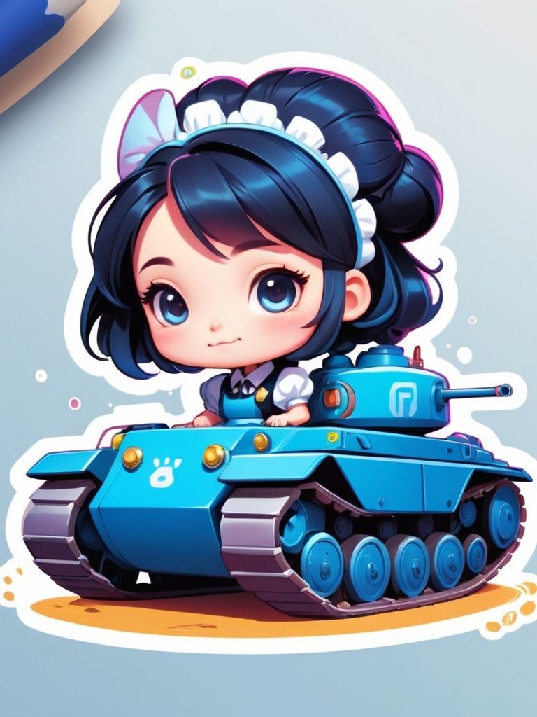 Chibi Maid Tank Set B - Pin Button Collection product image (4)