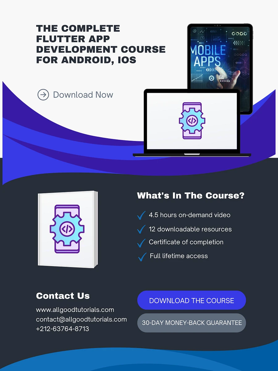 The Complete Flutter App Development Course for Android, iOS product image (1)