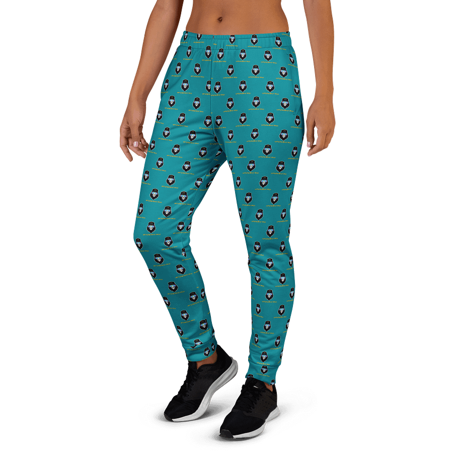 Synthsquatch Fitness Bigfoot Monogram Logo All-Over Print Women's Joggers (Teal) product image (3)