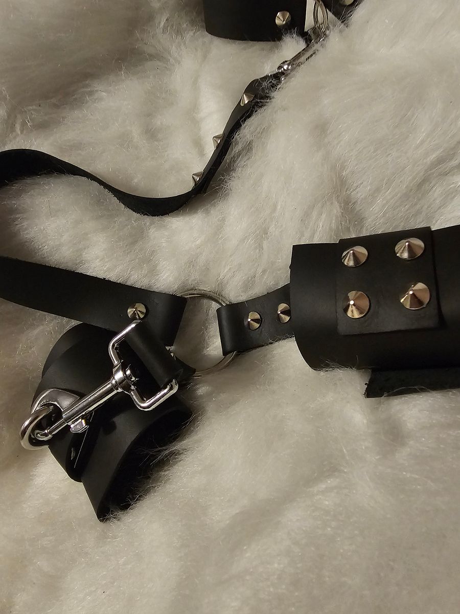 A Pair of Hand Crafted Leather Cuffs product image (9)