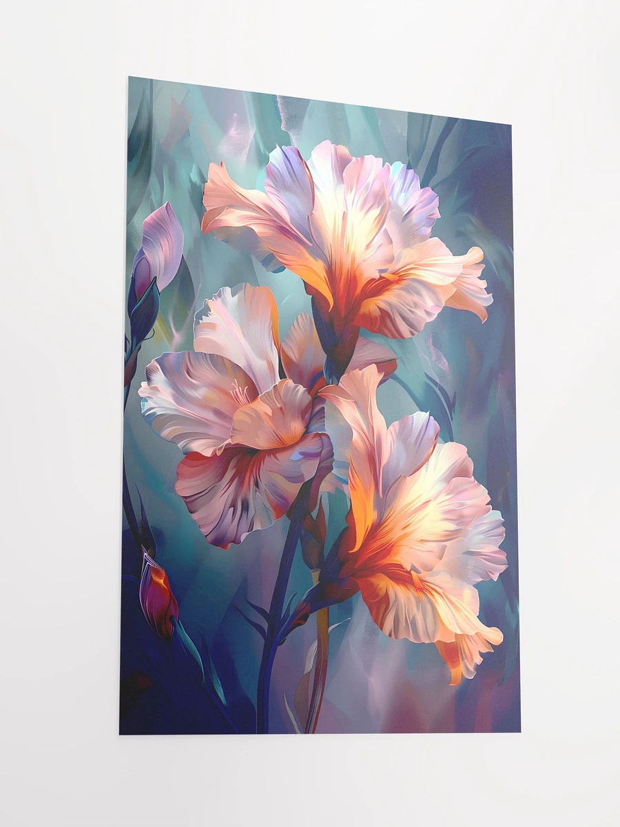 Iridescent Iris Bloom Poster: Vibrant Floral Art for Modern Home Decor Matte Poster product image (3)