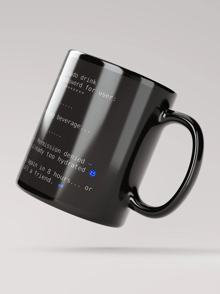 Black Mug - sudo drink product image (2)