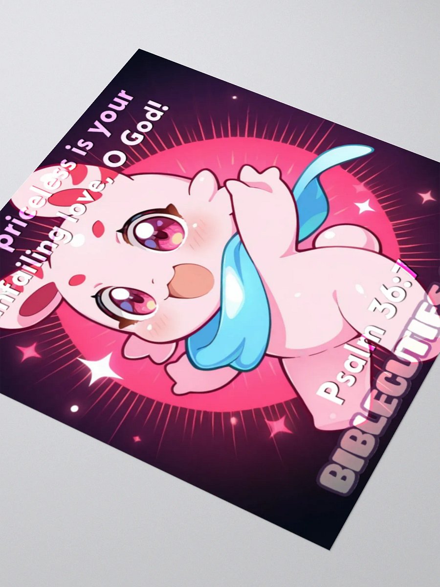Bible Cuties Rosy - How priceless is your unfailing love, O God! Sticker product image (5)