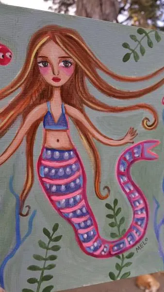 ORIGINAL ART: Mermaid and Fishes product image (2)