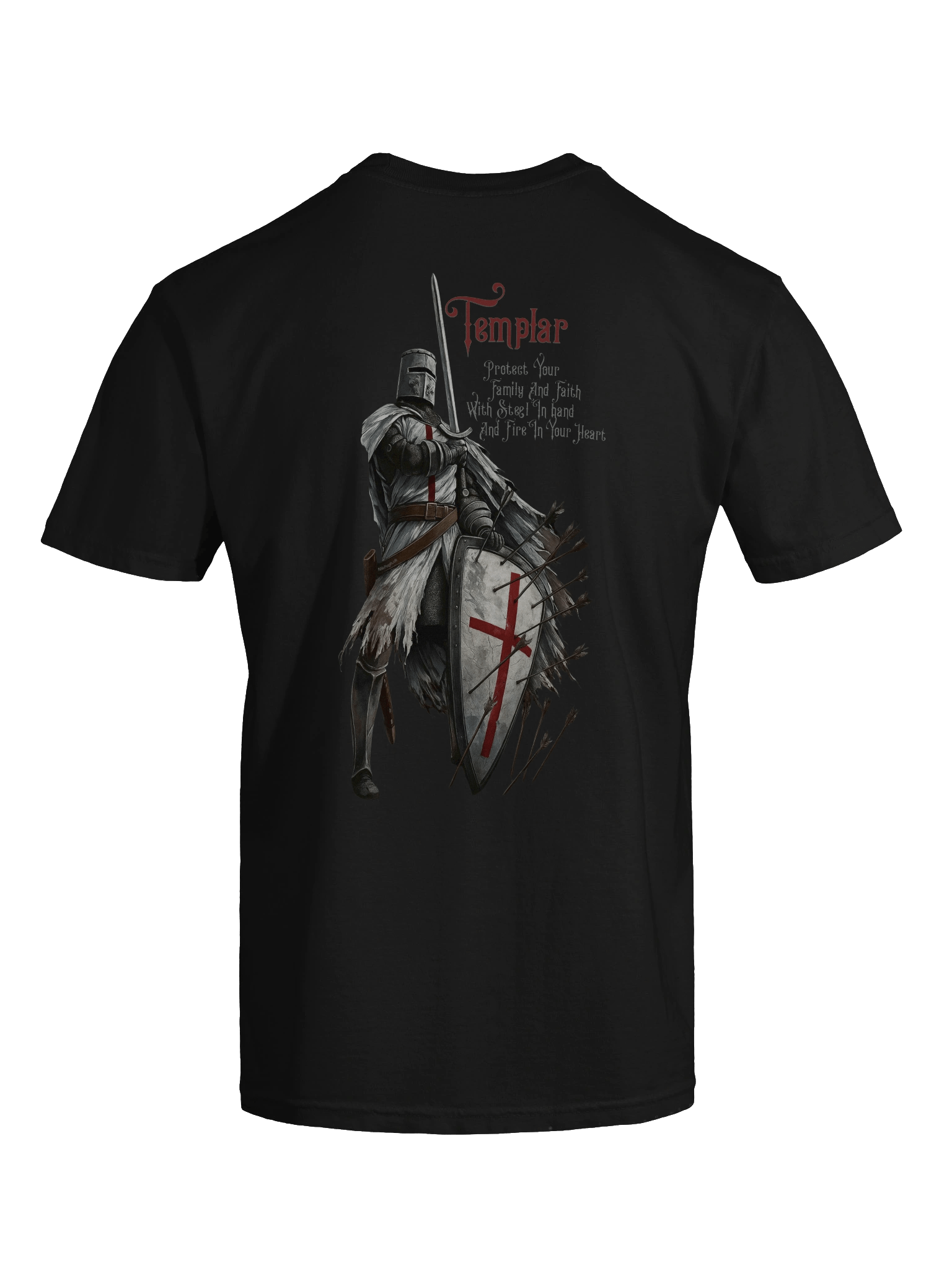 Templar Knight Tee - Shield the Weak, Strike the Wicked, product image (9)