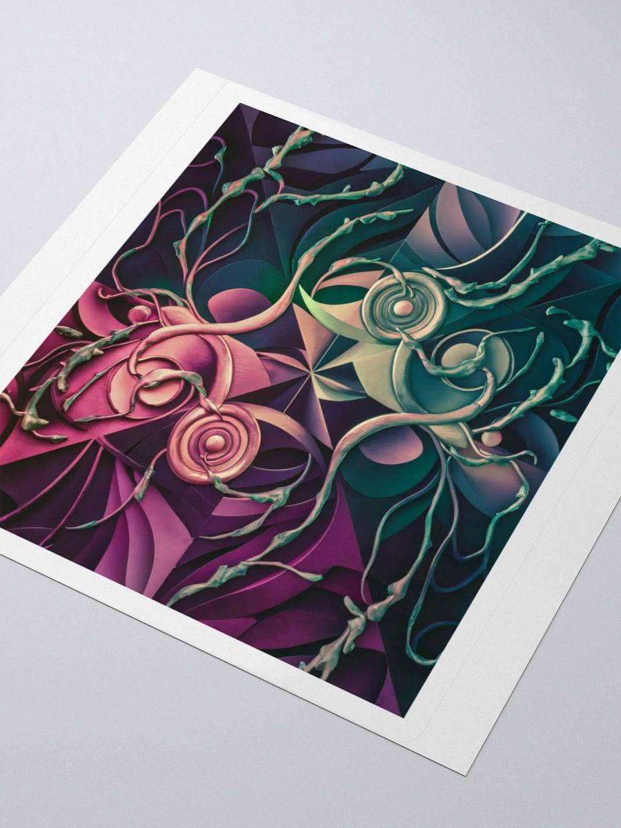 Abstract Floral Vortex Sticker - Vibrant Multicolor Decal product image (3)