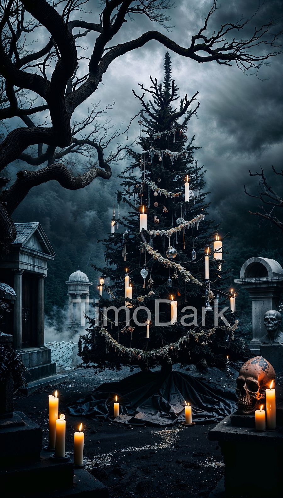 Macabre Christmas Phone Wallpaper product image (1)