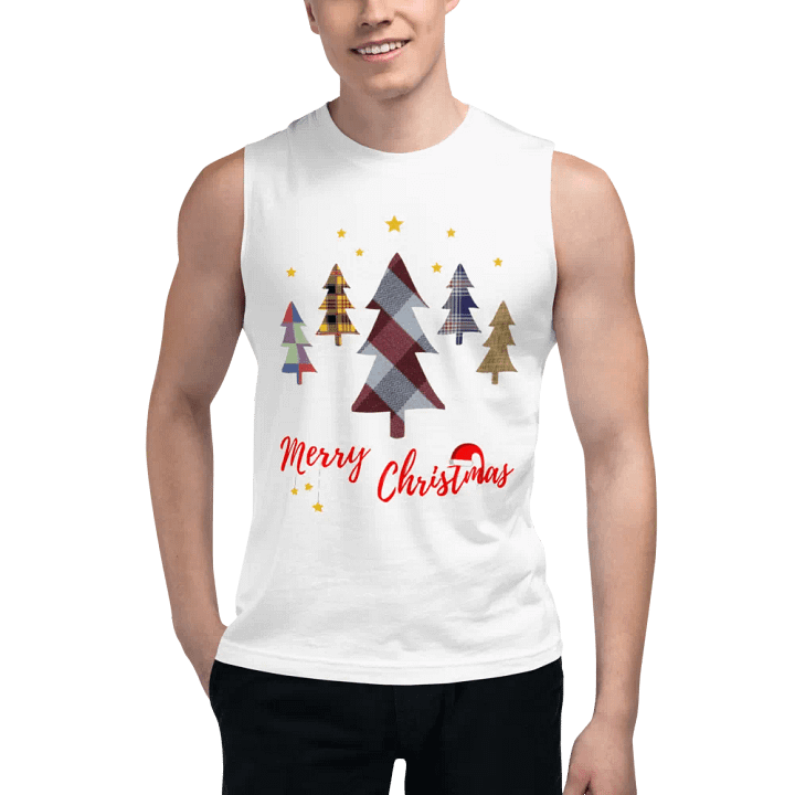Happy Holidays in Christmas Muscle Tank product image (5)
