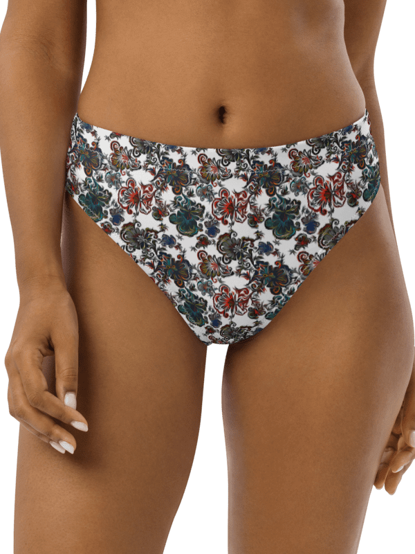 Mysterious Flowers | Recycled High Waisted Bikini Bottom product image (1)
