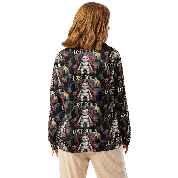 Midnight Veil Designs All-Over Print Women's Long Sleeve Pyjama Top - Lost Souls product image (2)