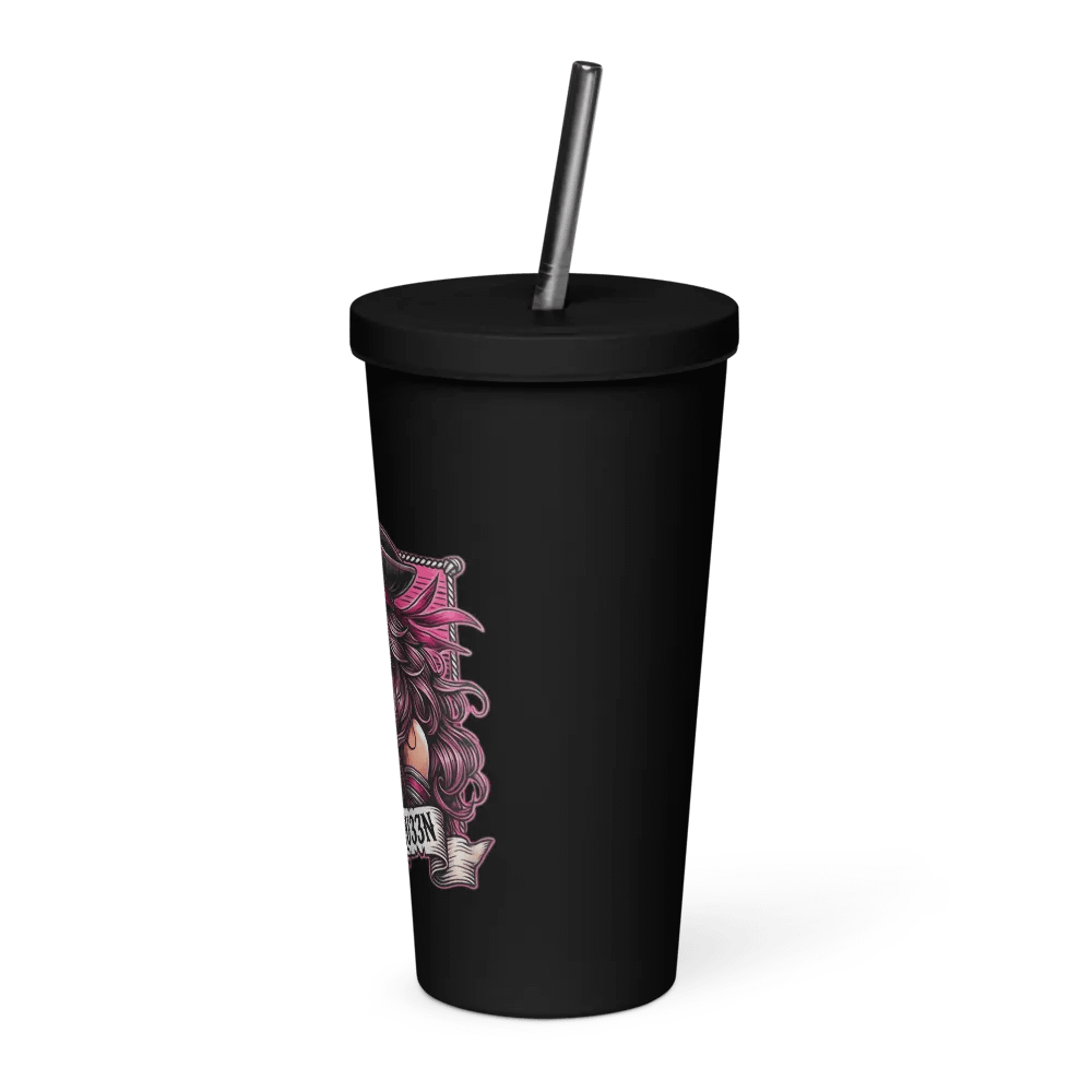 PirateQueen Insulated Tumbler w/metal straw product image (6)