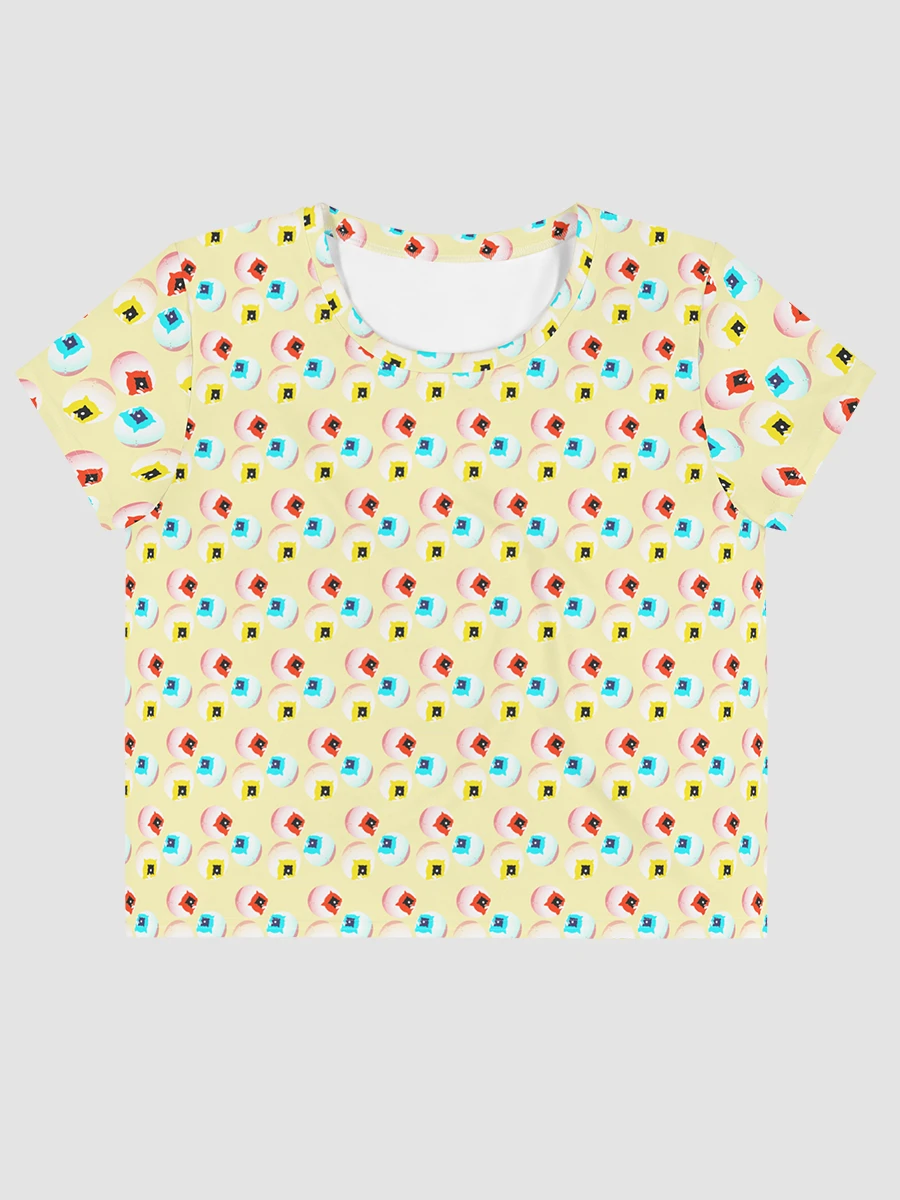 AIBALL All-Over Print Crop Tee (Yellow) product image (1)