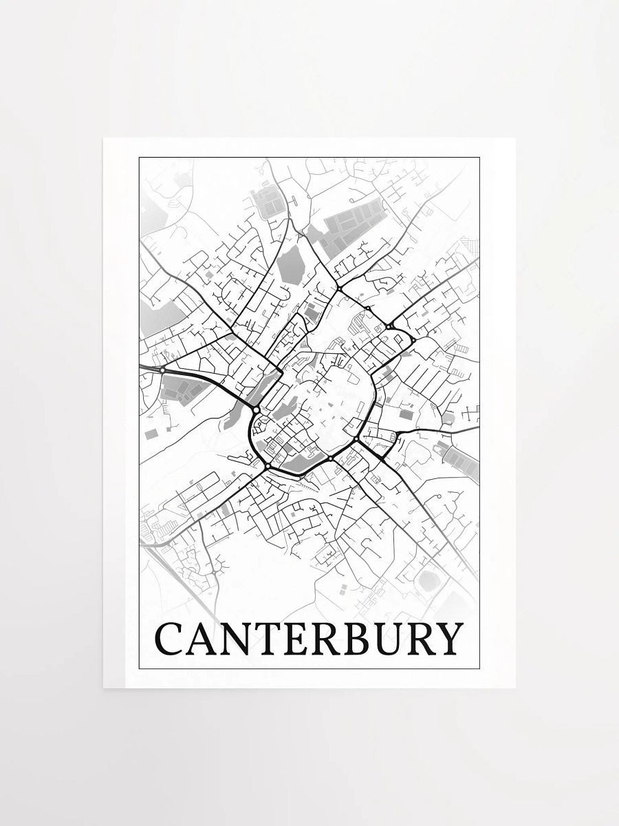 Canterbury, England, city map print product image (5)