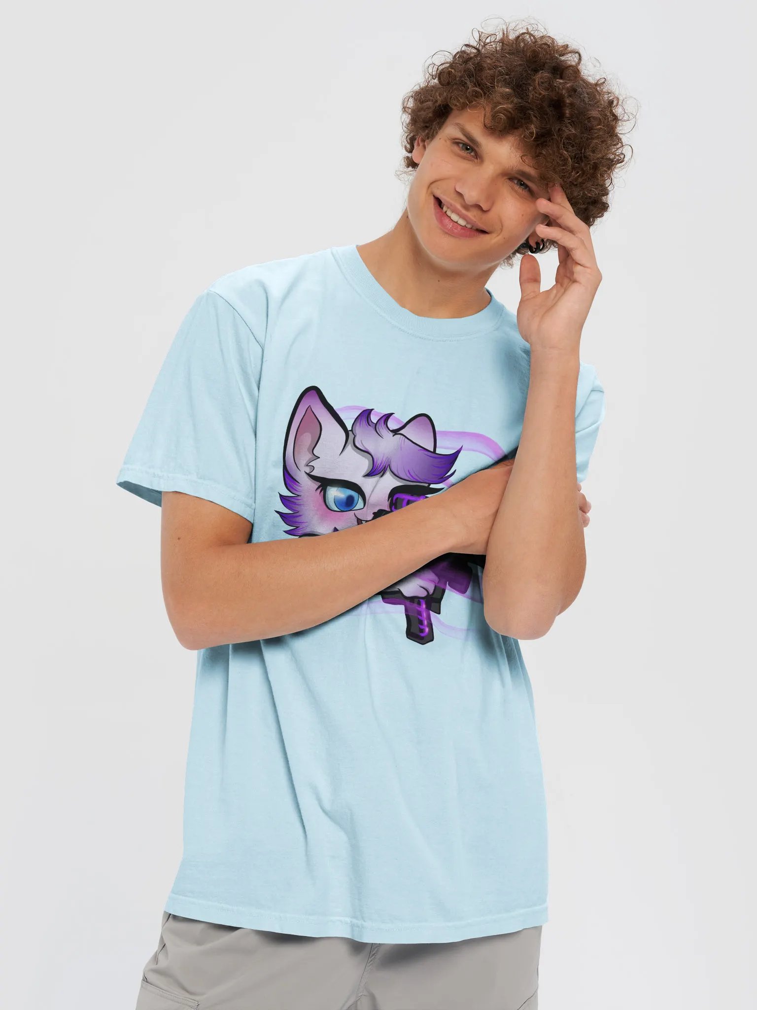 Wolfy PewPew Sunset Script Comfort Tee product image (23)
