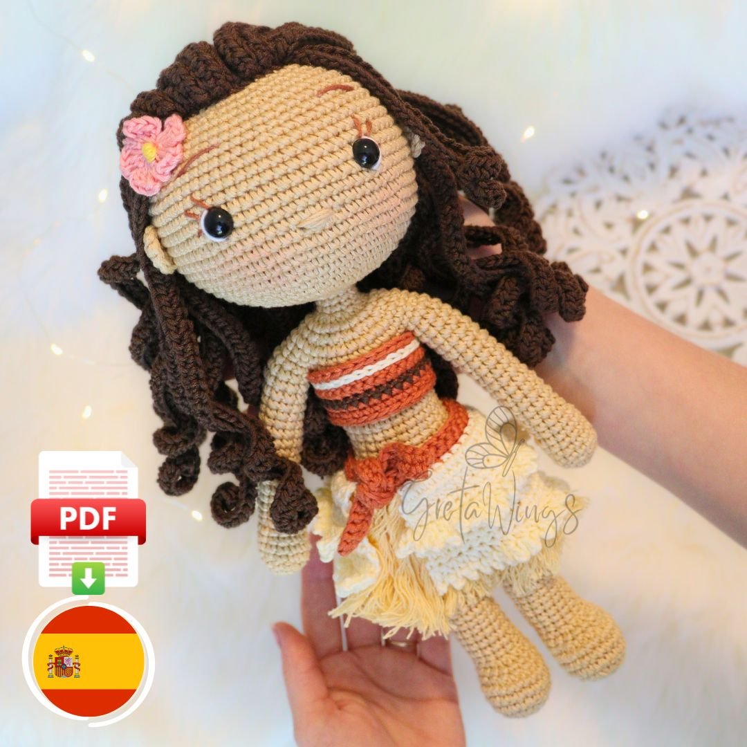 Patrón de Amigurumi de la Princesa Moana (Descarga Digital) product image (1)