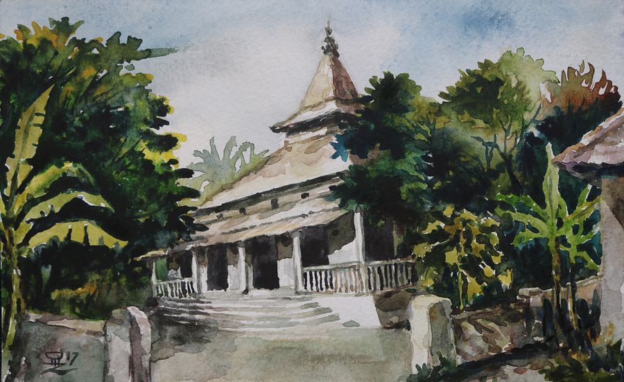 "Jombang Mosque, Birthplace of Nahdatul Ulama" Painting by Deni Je product image (1)