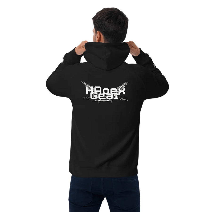 Unisex Eco Raglan Hoodie - White HApex Gear White Logo product image (4)