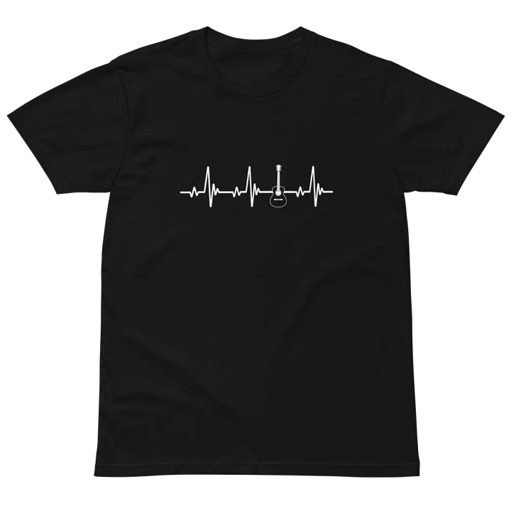 Acoustic Guitar Heartbeat Unisex Premium T-Shirt product image (2)