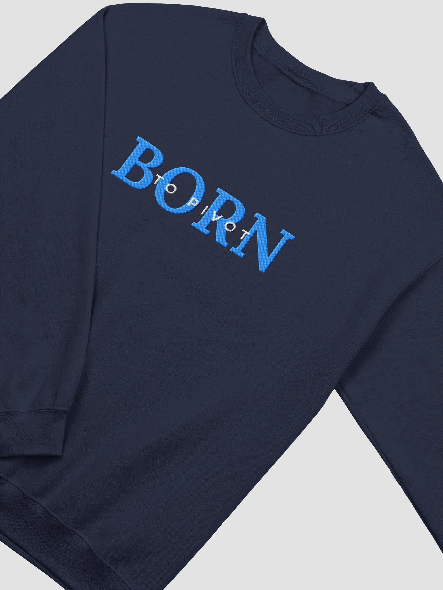 Born to Pivot Manifesting Generator Embroidered Sweatshirt (Blue) product image (4)