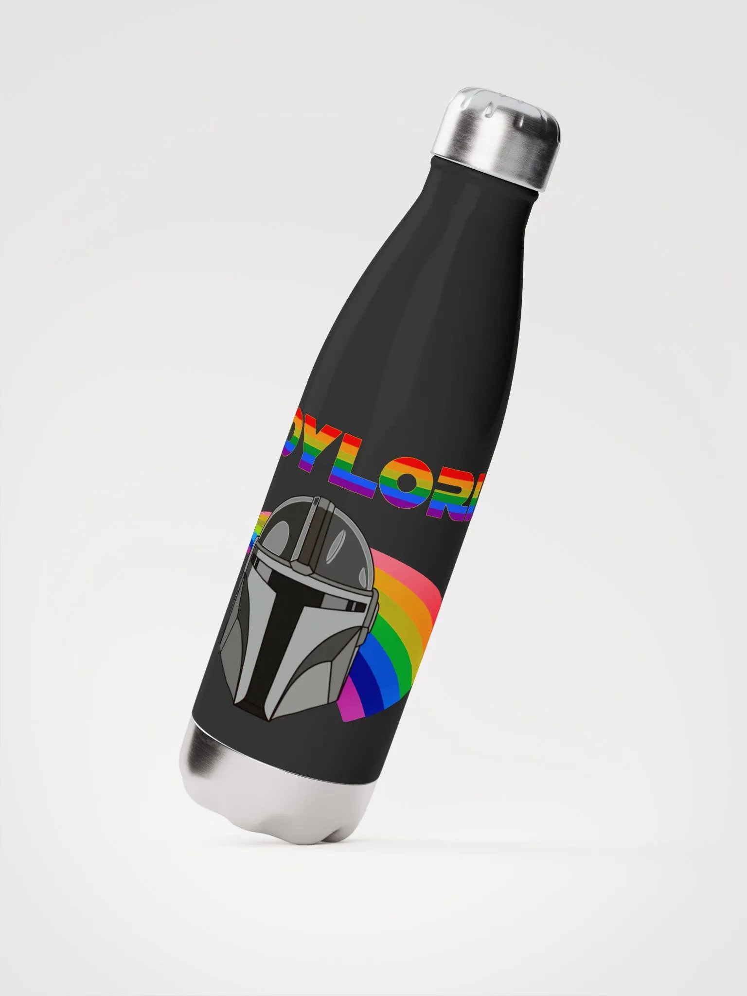 Mandylorian PRIDE Rainbow waterbottle product image (4)