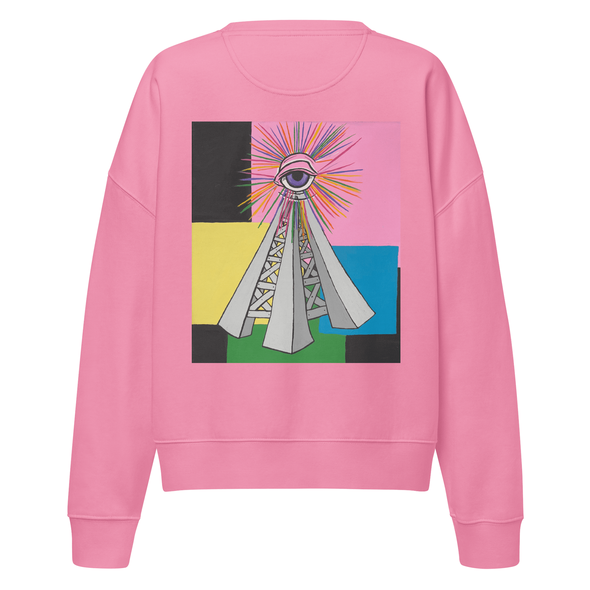 Woman's PWR Radio Tower Pink Crew Neck product image (2)