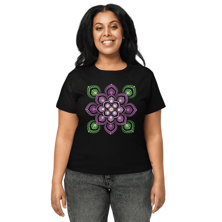Purple and Green Women's High-Waisted Tee product image (4)