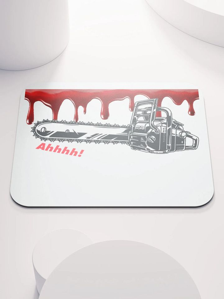 Chainsaw Scare! Mousepad product image (1)