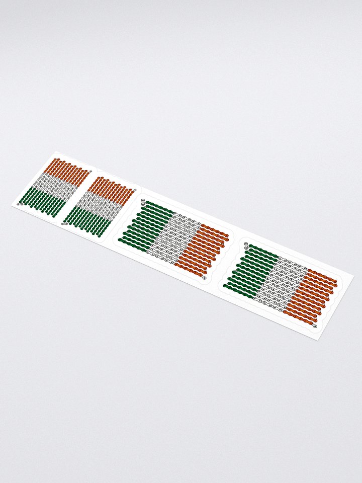 Ireland Bike Chain Flag Stickers, Mixed Size 4 Pack product image (1)