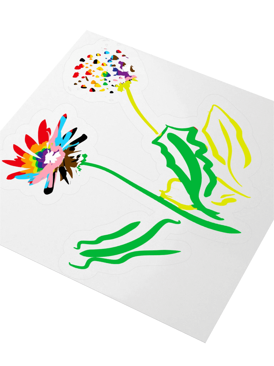 Progress Pride Flag Dandelions Sticker product image (3)