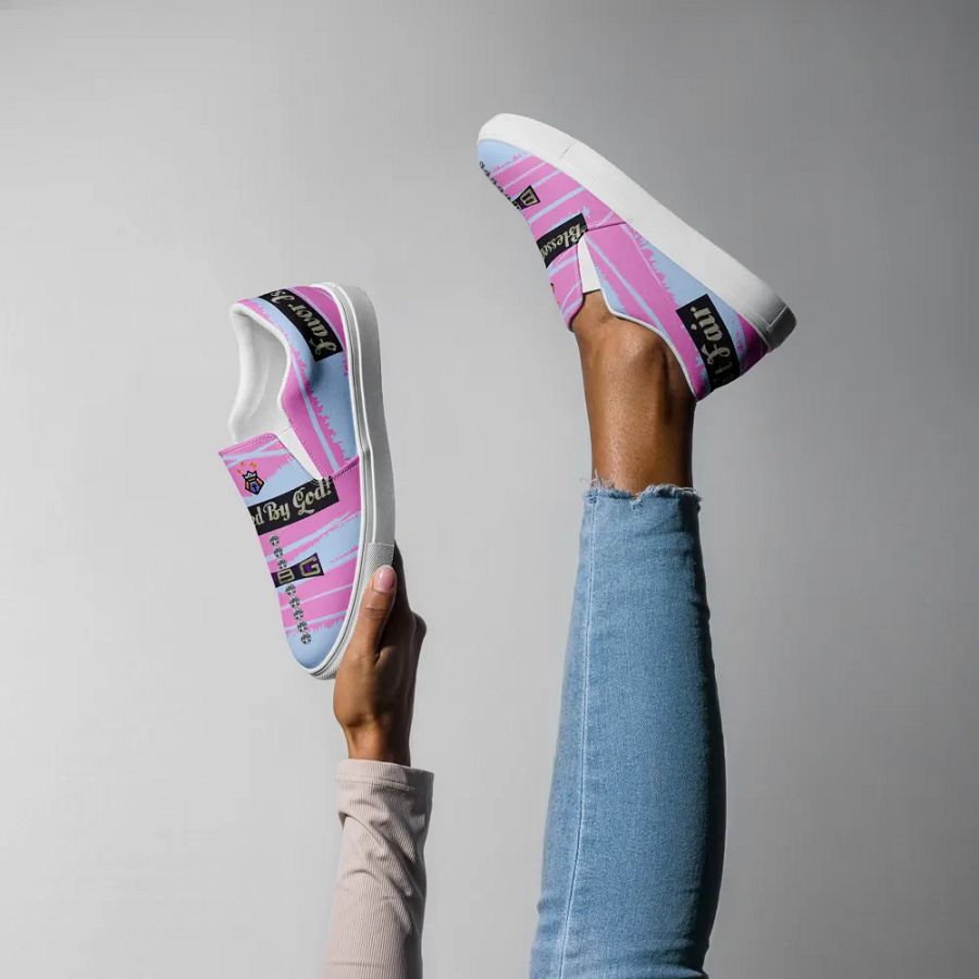 BBG Pink and Light Blue Women's Slip On product image (6)