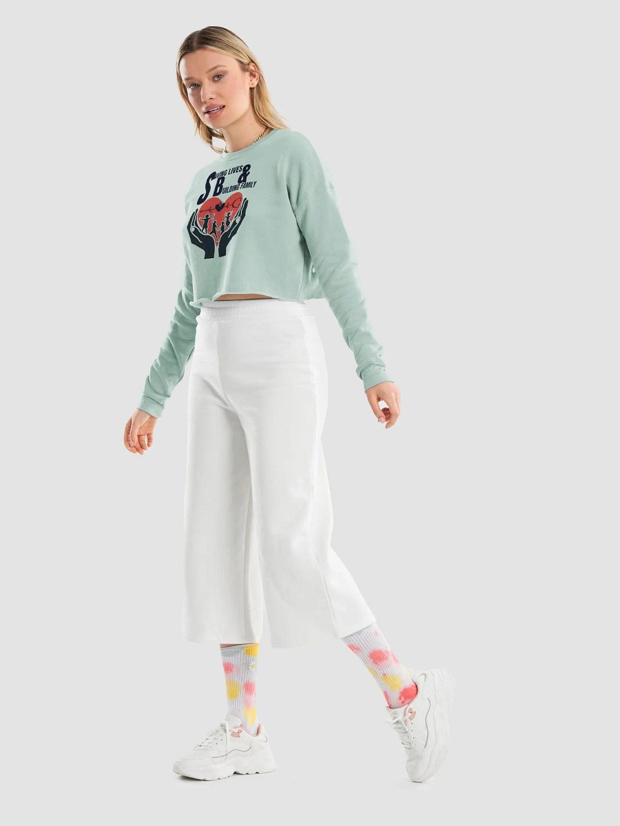 Saving Lives & Building Family Crop Sweatshirt product image (23)