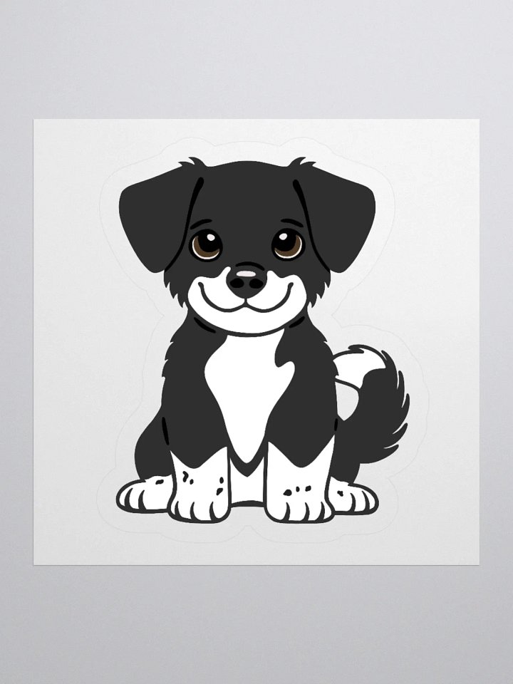BLACK & WHITE LABRADOR PUPPY STICKER product image (3)