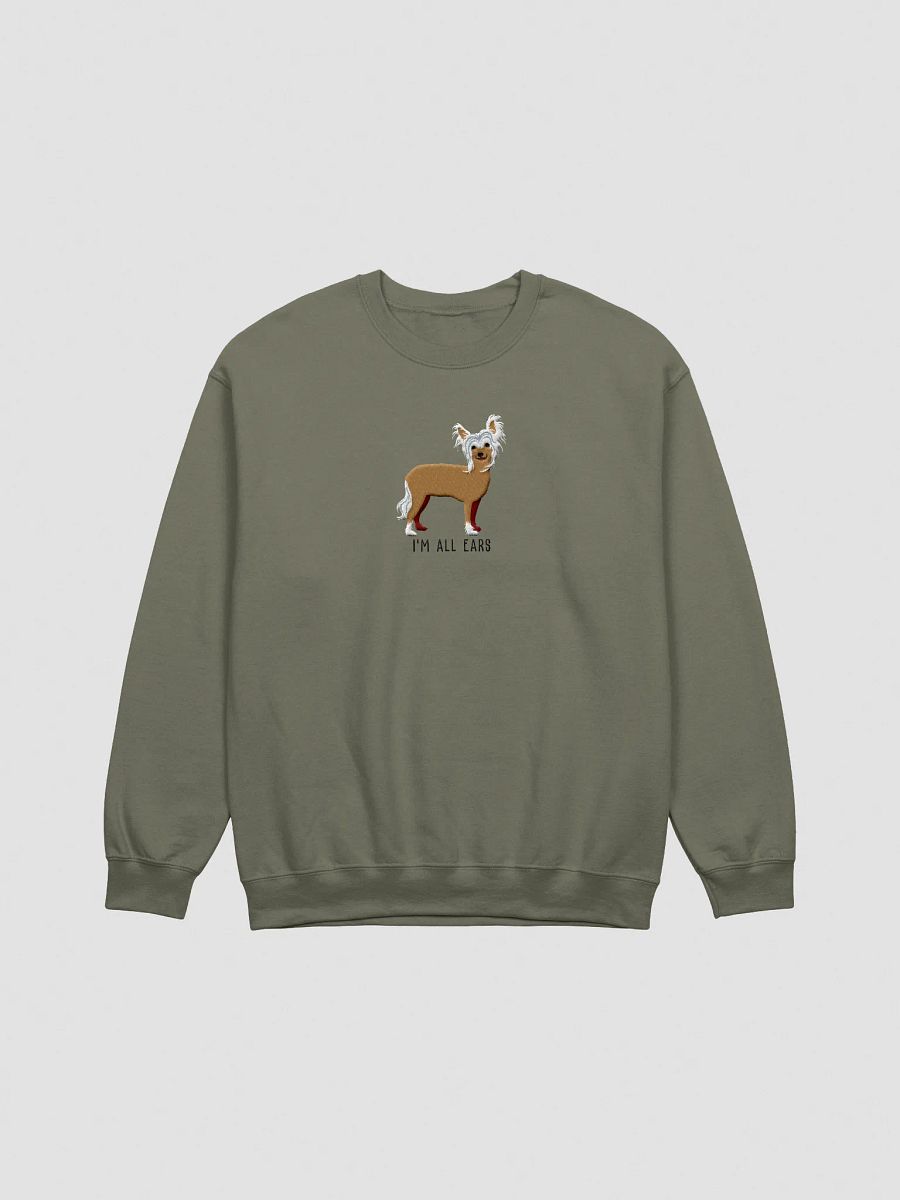 I'm All Ears Sweatshirt (Embroidered) of a Chinese Crested Dog(Tan) product image (7)