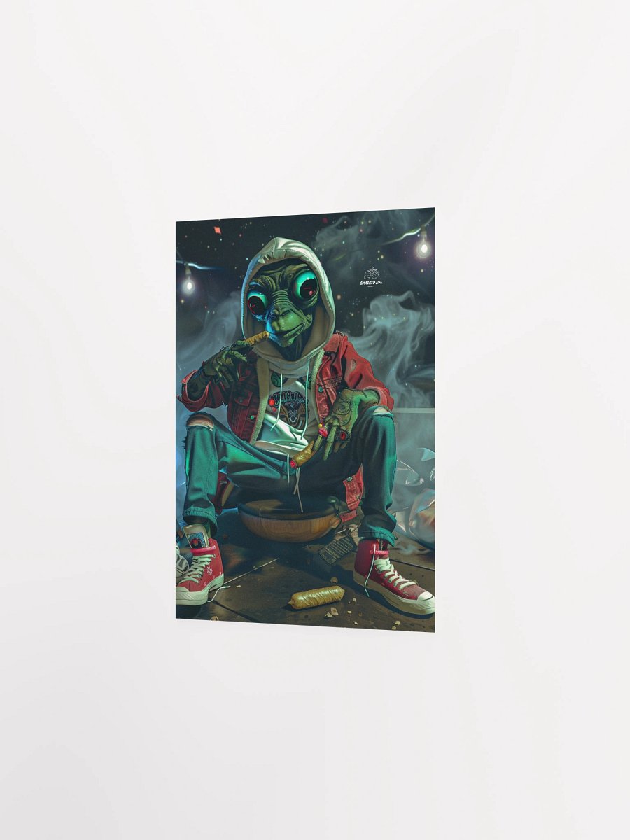 Smacked in the Cosmos – Stoner Alien Smoking Blunt Unframed Poster + Digital File product image (10)