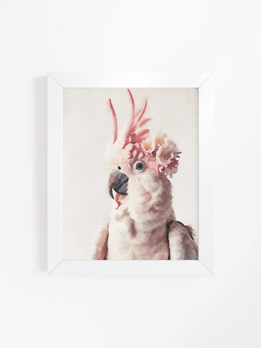 Exotic Elegance: Cockatoo Framed Matte Poster product image (76)