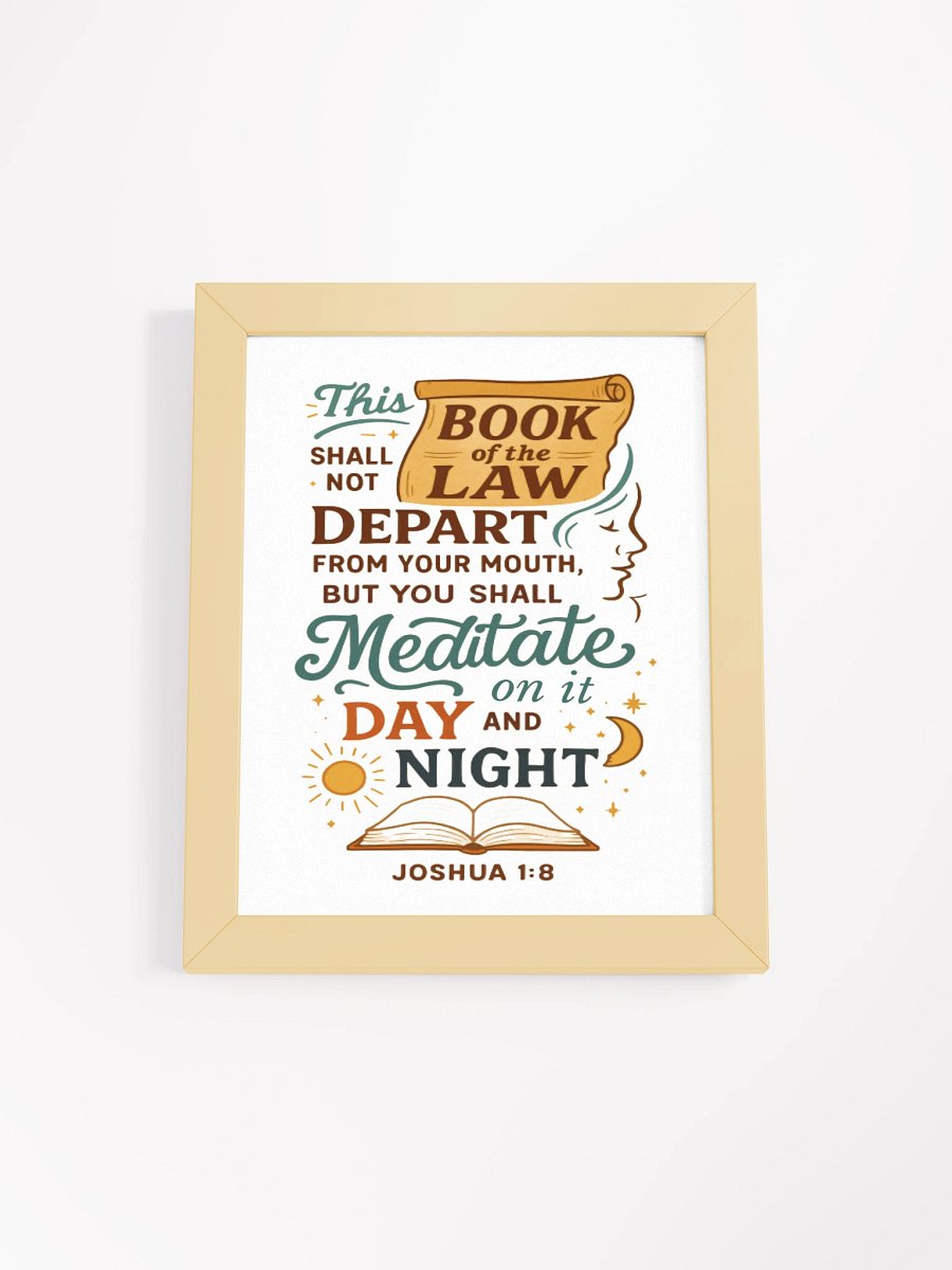 Joshua 1:8 Wall Art – Meditate Day and Night | Christian Success & Scripture Decor product image (6)
