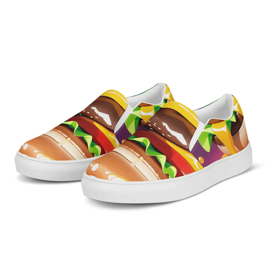 Colorful Burger Extravaganza Slip-On Shoes product image (4)