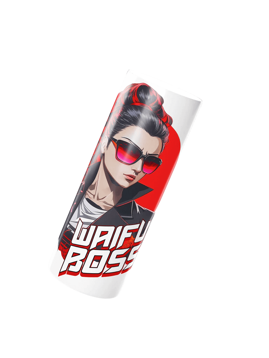 Waifu Boss 20 oz Skinny Stainless Steel Tumbler - White - v2 product image (3)
